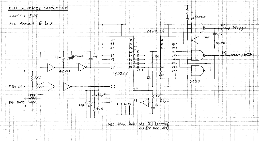 MIDI to Sync24 Convertor under Musical & Effects Circuits -8000- : Next.gr