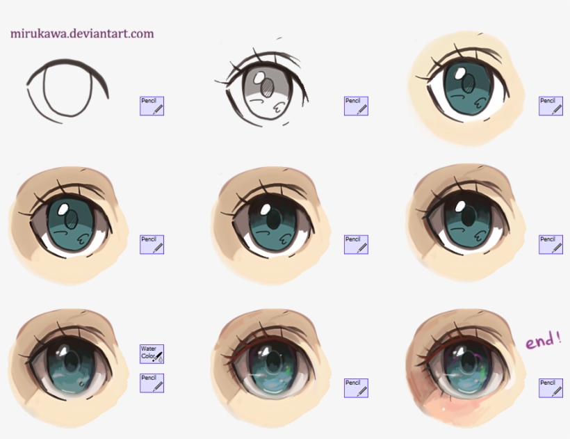 Anime Eyes Coloring Tutorial : How To Draw An Eye Anime : How To Draw ...