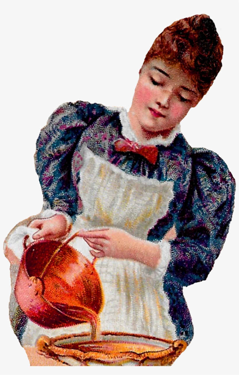 Victorian Woman Making Pie Download Image - History Of American Cooking ...