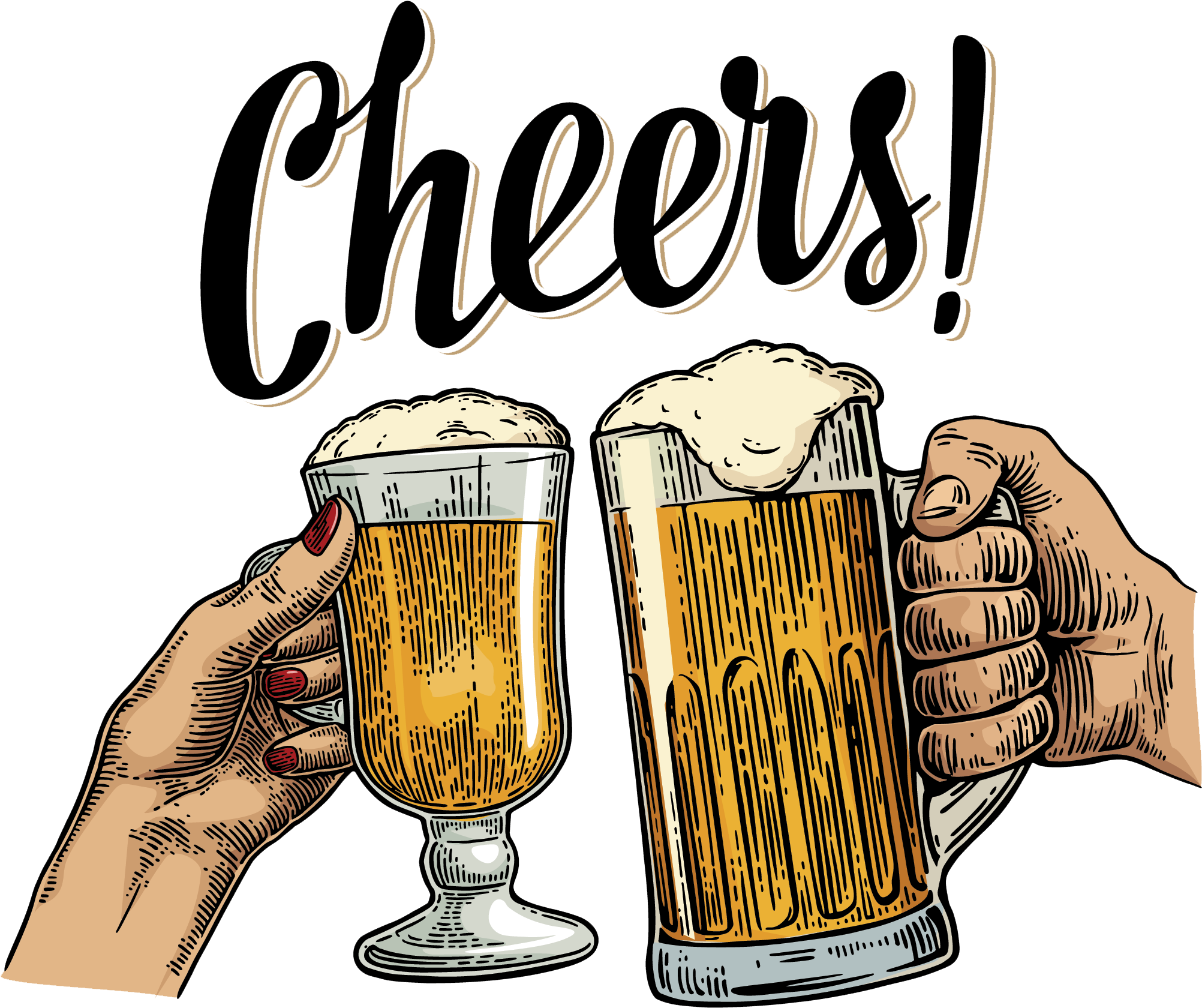 Beer Cheers Vector Png Free Transparent Clipart Clipartkey Images And ...