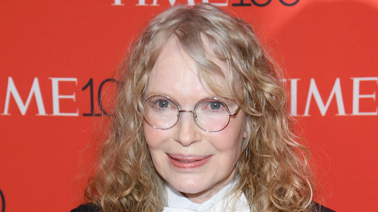 Mia Farrow smiling