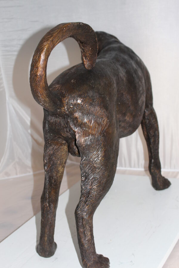 Hound dog Bronze Statue -  Size: 38"L x 12"W x 26"H.