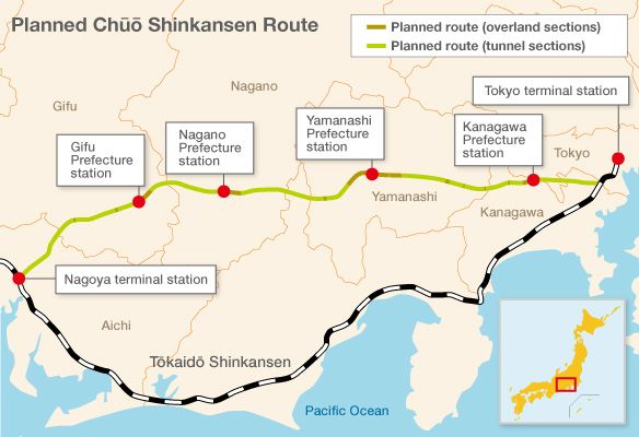 Japan Shinkansen Route Map