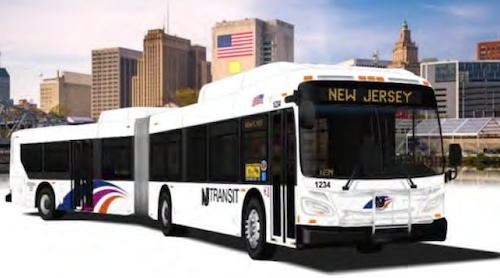 New NJ Transit articulated bus