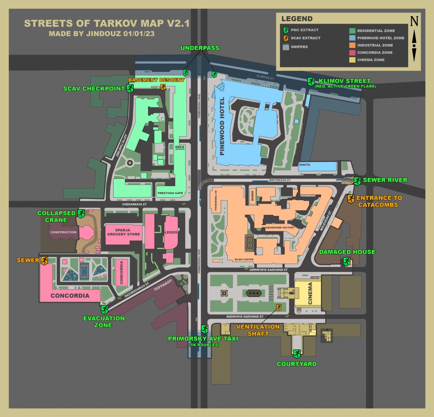 'Escape From Tarkov': every extraction point in Streets of Tarkov