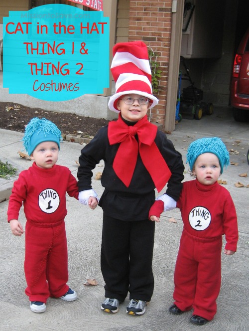 Cat in the Hat and Thing 1 and Thing 2 costumes | 25+ creative DIY costumes for boys