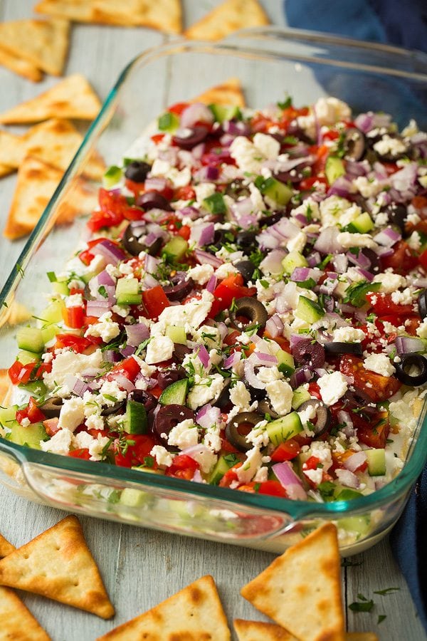 Greek Seven Layer Dip | 25+ Savory Dip Recipes