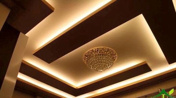 L-Shape Hall False Ceiling Design