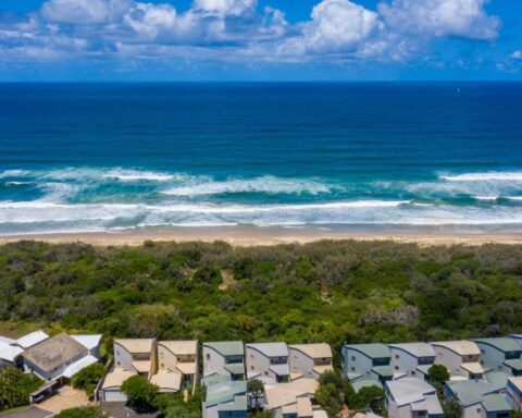 A view of Castaway Beach from above