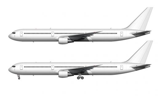 blank white 767-400