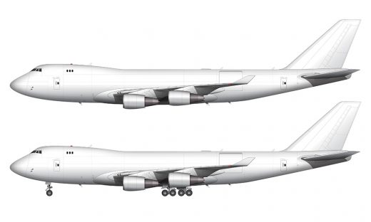 747-400F side view