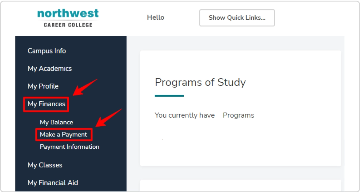 Student Login Step 2