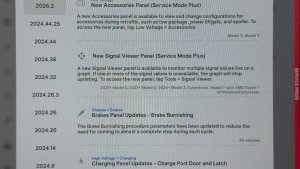 Tesla Updates Service Mode and Service Mode+ With Software Update 2025.2