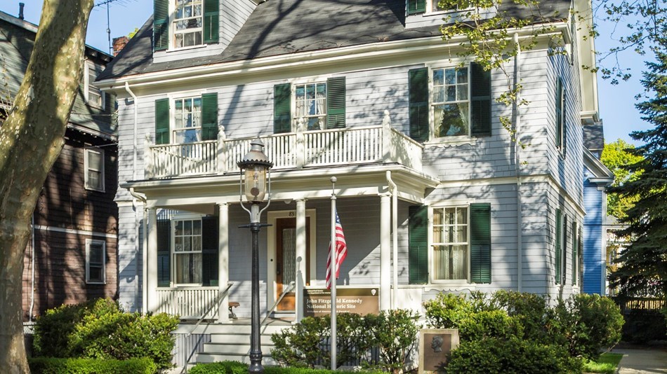 Exterior of a three-story house