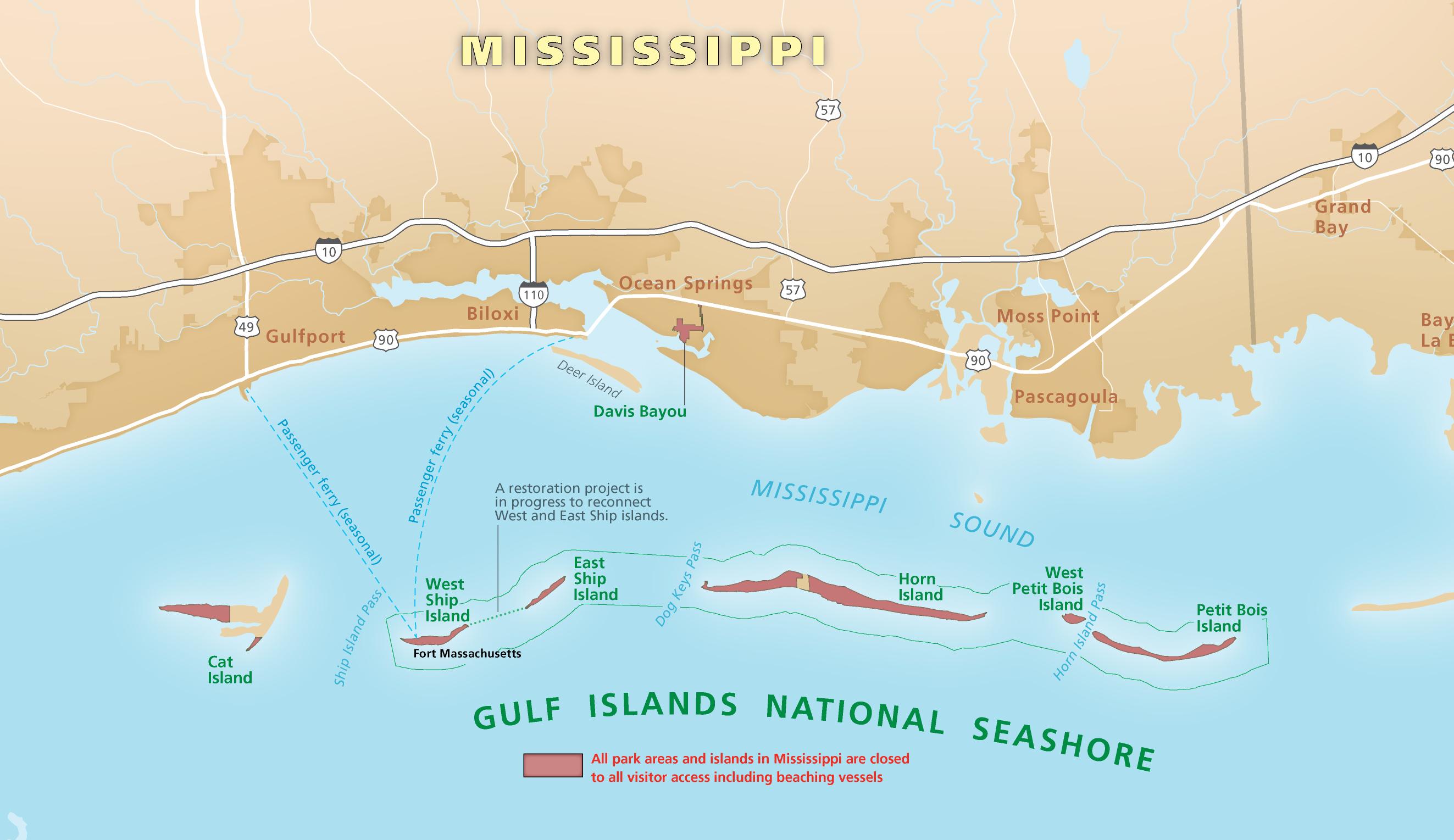 Barrier Islands Map