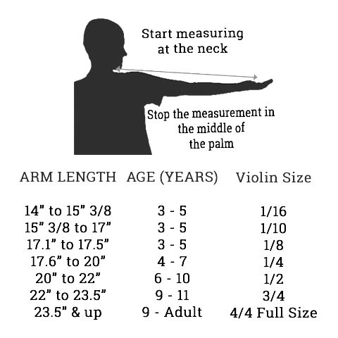 Violin size chart