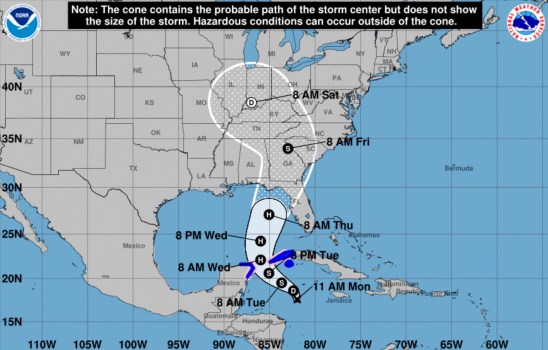 Caribbean storm could hit U.S. as major hurricane by Thursday