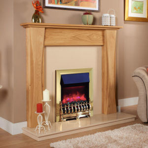 Curved Leg Solid Oak Fireplace Surround