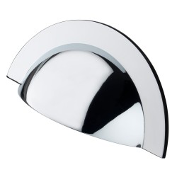 Monmouth Polished Chrome Cabinet Cup Handle - 64mm Centres