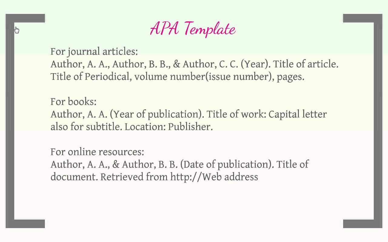 Apa Style Format Citation Generator - Printable Templates Free