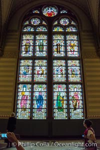 Stained glass in entrance hall, Rijksmuseum, Amsterdam