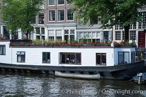 Amsterdam canals and quaint city scenery