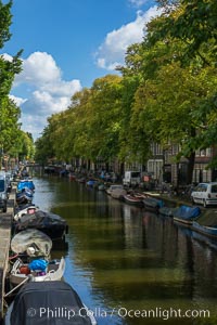 Amsterdam canals and quaint city scenery