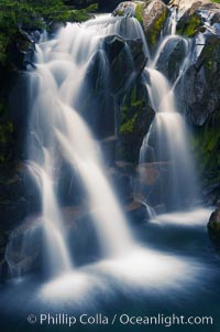 Paradise Falls tumble over rocks in Paradise Creek, Mount Rainier National Park, Washington