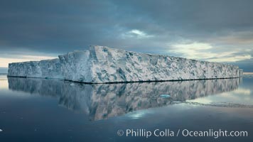 Tabular iceberg, Antarctic Peninsula, near Paulet Island, sunset