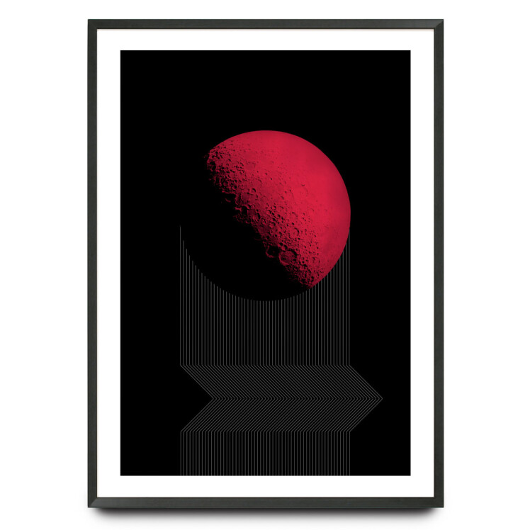 Moon rain illustration limited edition print