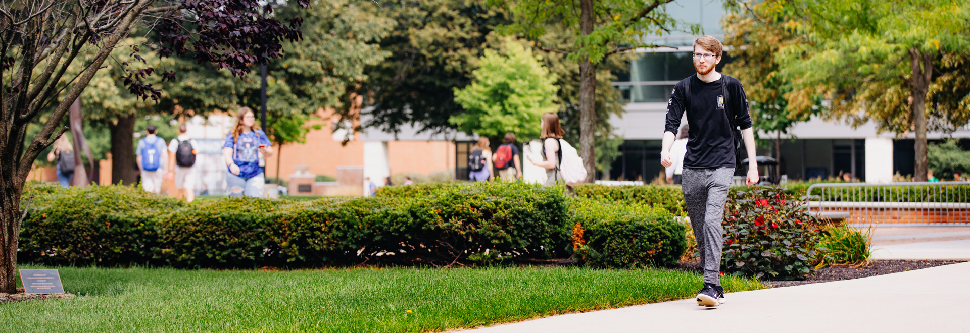 students walking to class