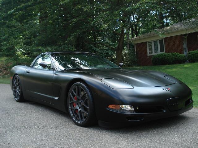 Matte Black Corvette front