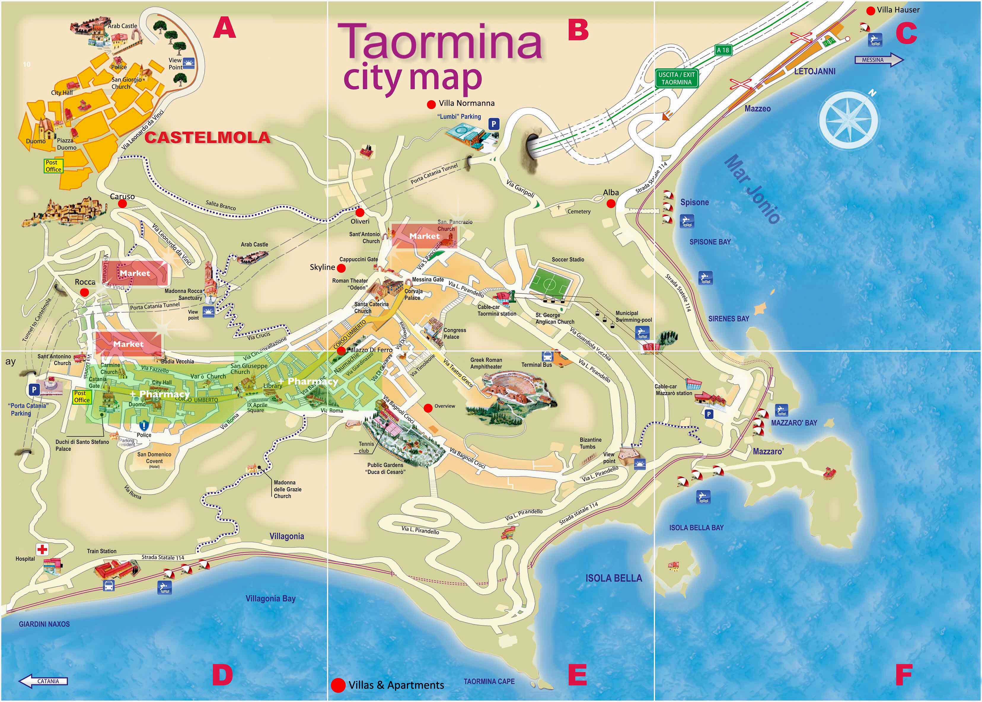 Mappa Di Taormina