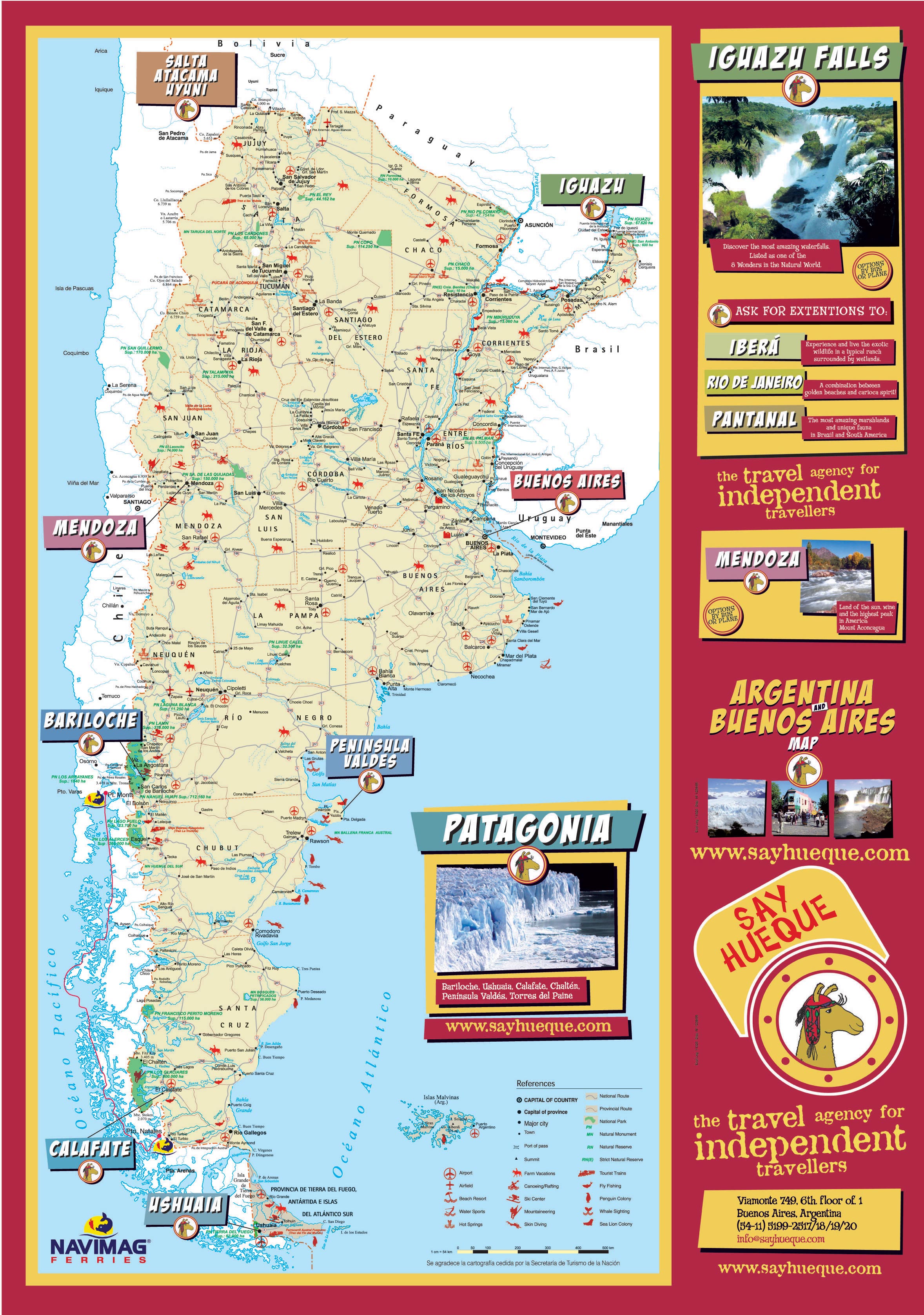 Argentina National Parks Map