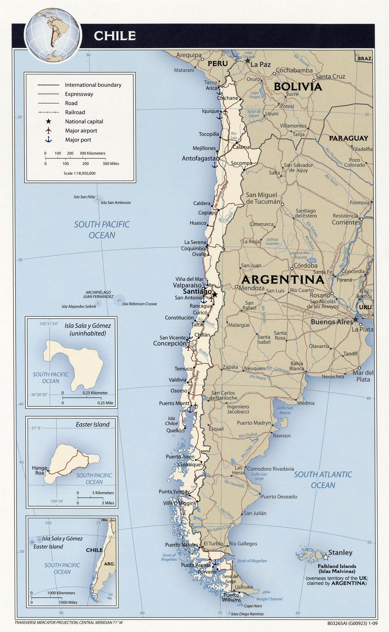 Detailed Map Of Chile Chile South America Mapsland Ma - vrogue.co