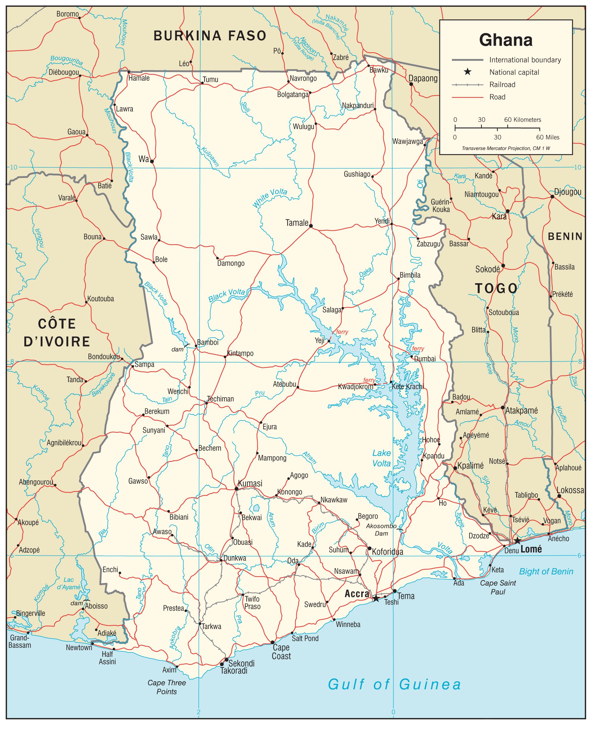 A Map Of Ghana