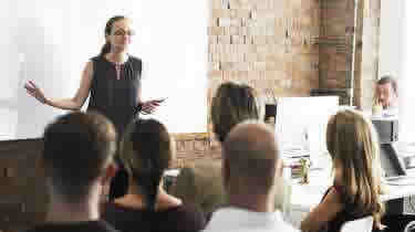 Teacher in a classroom