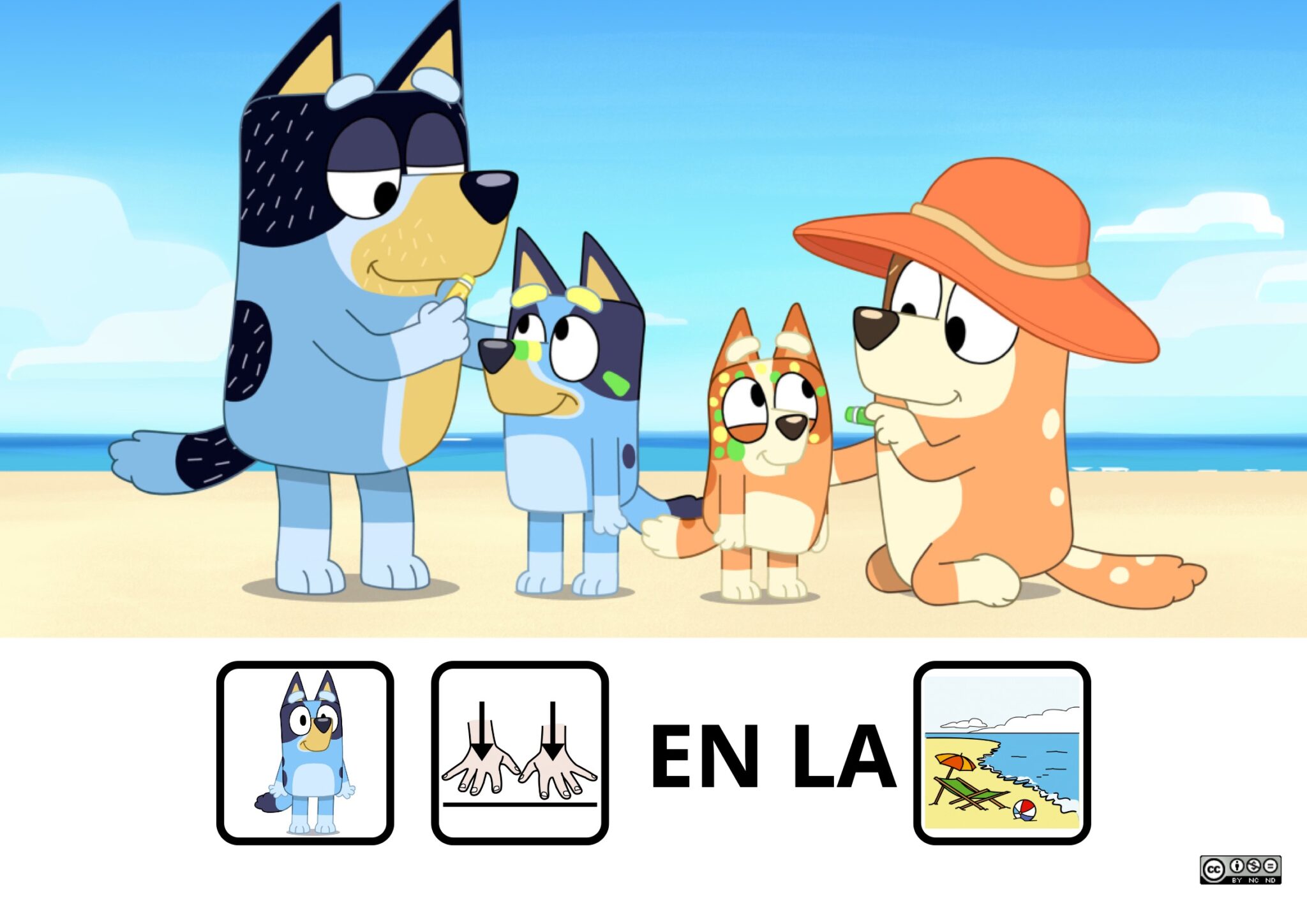 EL CUENTO DE BLUEY ADAPTADO CON PICTOGRAMAS