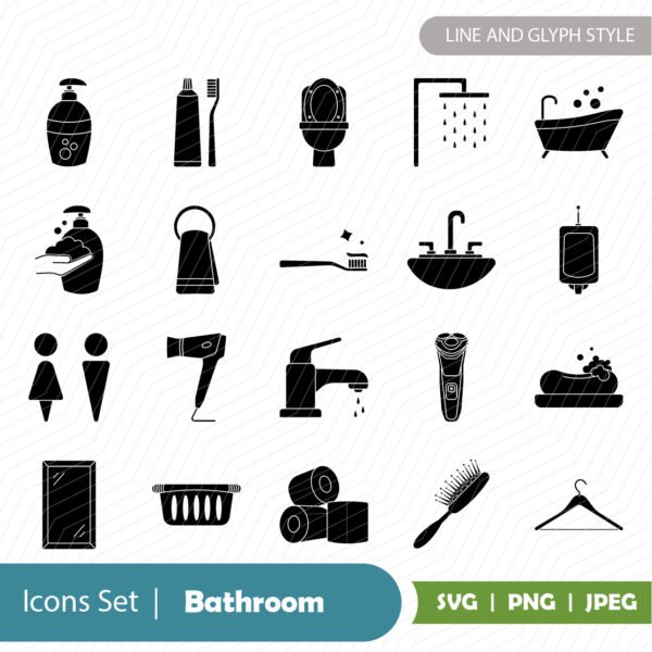 Bathroom Icons Set