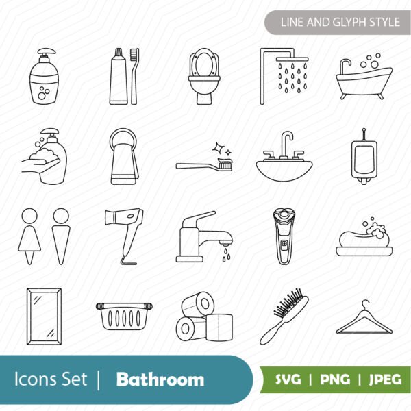 Bathroom Icons Set