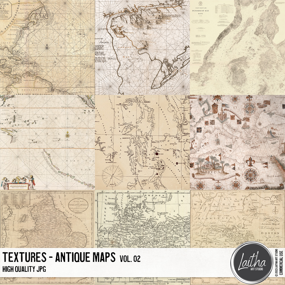 Antique Maps Textures Vol. 02