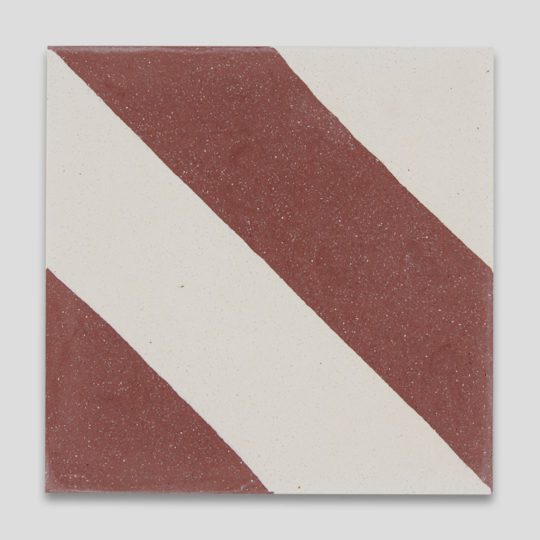 Cross Stripe Burgundy Encaustic Cement Tile