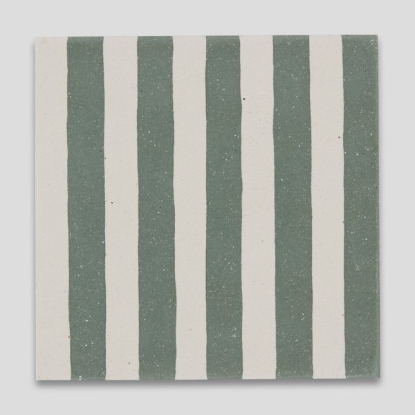 Green Stripes Encaustic Cement Tile