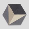 Hex 3D Gray Hexagon Encaustic Cement Tile