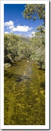 Fishermen in Swampy Plains River at Geehi Flats