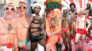 Jolly & horny! These sexy Santas showed up in Speedos for a good cause