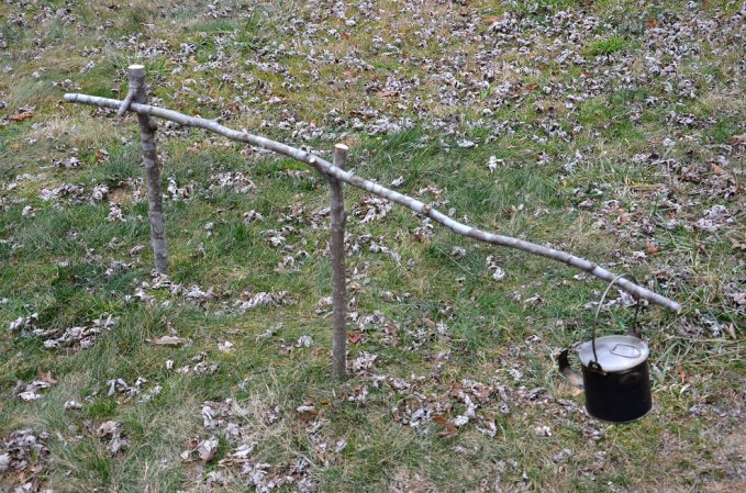 stick crane for campfire