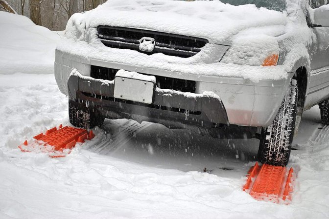 Truck traction mat help on wintery road