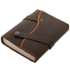 Leather cover diary dark brown