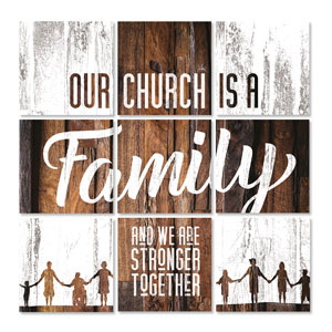 Mod Church Family Set 23" x 23" Rigid Wall Art